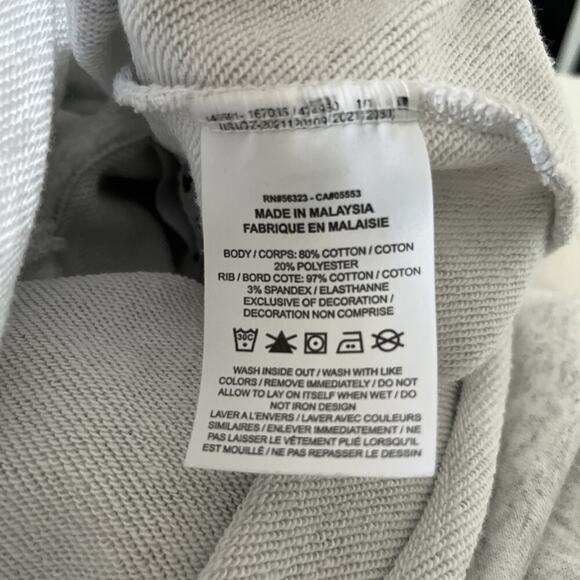 Nike Light Grey Cropped Hoodie XS – High Low Hem, Small Swoosh Logo - Picture 7 of 7
